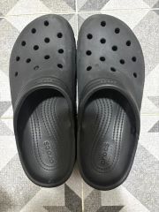 美品】crocs メガクラッシュ クロッグ 厚底 ブラック M9 27cm - メルカリ