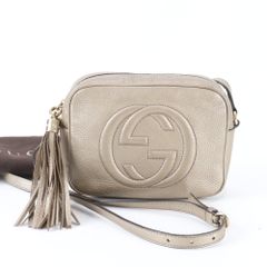 GUCCI ショルダーバッグ ゴールド タッセル ソーホー ディスコバッグ