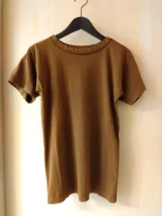 M24　45rpm　45R　コットン100％半袖Tシャツ　ムラ染めヴィンテージ加工ブラウン　ヴィンテージ45R　レアモデル　ユニセックス　サイズ1のサムネイル