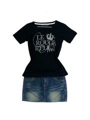 平成ギャル y2k 00s 王冠 tシャツ pink grunge Queen - メルカリ