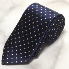イード&レヴェンスクロフト Ede & Ravenscroft 美品 未使用品 微光沢 ネクタイ ドット 濃紺系 ネイビー系 V-009401 ゆうパケットのサムネイル