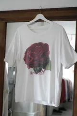 grand Y rose  print T-shirt ヨウジヤマモト　ローズ　モード　グランドワイ　y's for men y's Y3のサムネイル