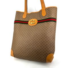 GUCCI オールドグッチ マイクロGG GG金具 シェリーライン トートバッグ