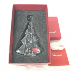 未使用 バカラ クリスタル クリスマスツリー ノエル クリア 置物 オブジェ 箱付 リボン Baccarat Noel Christmas tree 飾りのサムネイル