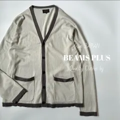 BEAMS PLUS / コットンシルク　2トーン　Vネック　カーディガンのサムネイル