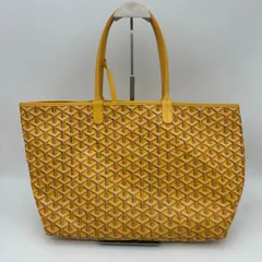 GOYARD（ゴヤール）サンルイPM トートバッグ ショルダーバッグ ショルダートート コーティングキャンバス レザー イエロー 黄色 ポーチ付き【中古】のサムネイル