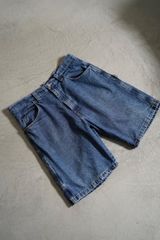 90s GUESS USA製 バギーワイドデニムショーツ インディゴ W40 - メルカリ