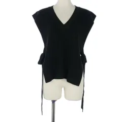 マルニ MARNI Vネック ニット ベスト サイドオープン リボン 40 黒 ブラックのサムネイル