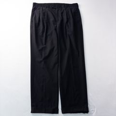 ペリーエリス 黒 ワイドパンツ スラックス ビンテージ 2タック 90s 00s