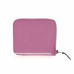 [Pre-owned] HERMES Azap Compact Mini Silk In Compact Wallet Coin Purse, Pink, Women's/Men's Wallet, Brand
