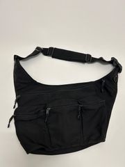 LASUD ワンショルダーバッグ スリング バッグ ボディバッグ 黒 Y2K