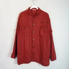 Papas パパス SPORTS MANIERE DE HEMING ヘリンボーン シャツ ジャケット D0461FJM024 赤 サイズL 3758Q★4のサムネイル