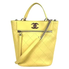 【CHANEL】シャネル マトラッセ バケットバッグ AS0577 チェーンショルダー ハンドバッグ 2WAY ハンドバッグ イエロー 【中古】 USED-A 【9403】のサムネイル
