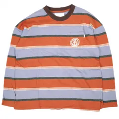 WHIMSY ウィムジー 23AW SNAP SLEEVE BORDER TOP スナップスリーブボーダートップ WMS-23AW2-014 XL Violet 長袖 ロングスリーブTシャツ トップス g25394のサムネイル