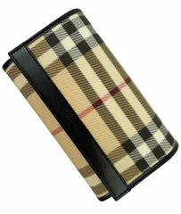 バーバリー ロンドン ヘイマーケットチェック 二つ折り財布 ウォレット ベージュ BURBERRY LONDON wallet purse カジュアル ビジネスのサムネイル