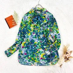 日本製 Vintage Composition by KENZO ケンゾー 長袖シャツ ボウタイブラウス リボン フラワー 花柄 総柄 ヴィンテージ ビンテージ レディースのサムネイル