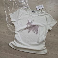 フランシュリッペ うさぎちゃんが可愛い薄手の半袖ニット M 未使用