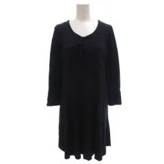 ソニア ソニアリキエル SONIA SONIA RYKIEL 美品 ワンピース 38 ボーダー柄 クルーネック リボン ミニ丈 黒 ブラック 紺 ネイビー /KB ■ECF006のサムネイル