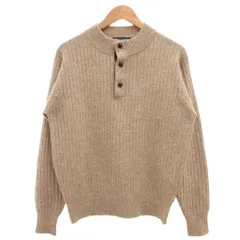 チャップス CHAPS ニット セーター M ベージュ リブ編み ヘンリーネック くるみボタン 長袖 /SD ■ECF006のサムネイル