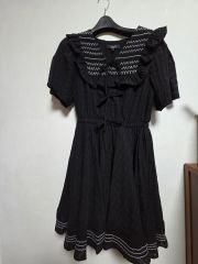 PEACE NOW】レア！ストライプ レースアップジャンパースカート 美品