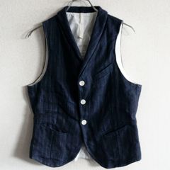 美品 Django Atour ジャンゴアトゥール リネン ベスト デニム調 - メルカリ