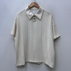 【加古川店】 中古 SASQUATCH fabrix | サスクワッチファブリックス ポロシャツ BALFOUS LACE POLO SHIRT 23ss-cst-002 ホワイト サイズ：L 【104】 加古川店】 中古 SASQUATCH fabrix | サスクワッチファブリックス