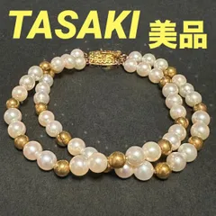 美品　タサキ　TASAKI　田崎真珠　田崎　真珠　ブレスレット　SV　パール　ベビーパール　約5.3mm-5.8mm　ゴールド　ホワイトのサムネイル