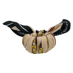 BALENCIAGA(バレンシアガ) バングル美品  - シルク ベージュ×黒×白 スカーフのサムネイル