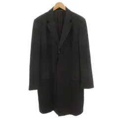 ドルチェ&ガッバーナ ドルガバ DOLCE&GABBANA チェスターコート ロング 比翼 ロゴ ヘリンボーン ウール 54 グレー /FFのサムネイル