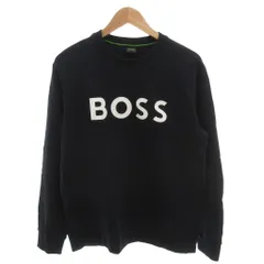 ヒューゴボス HUGO BOSS トレーナー スウェット 長袖 ロゴ プリント コットン M 紺 ネイビー /FFのサムネイル