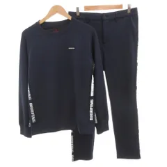 ブリーフィング BRIEFING MS SIDE LOGO LINE CREW NECK MS SIDE LINE SLIM PANTS スウェット トレーナー パンツ ロゴ M 紺 ネイビー /FFのサムネイル