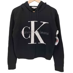 カルバンクラインジーンズ Calvin Klein Jeans クロップド モノグラム ロゴ パーカー レディース import：S のサムネイル