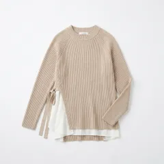 ELENDEEK エレンディーク レイヤード リブニット ベージュ F TODAYFUL風のサムネイル