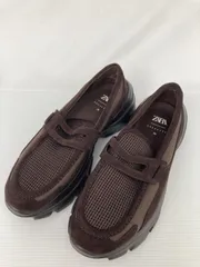 ZARA ザラ ローファー 39 ブラウン スエード 無地 コインローファー レディースのサムネイル