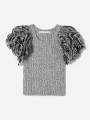 LEINWANDE  Knit Top ラインヴァンド ハンドフリンジ ニットトップス 新品未使用のサムネイル