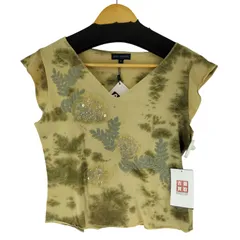 アドルフォドミンゲス ADOLFO DOMINGUEZ ラインストーン加工 S/S Vネックカットソー レディース  Pのサムネイル