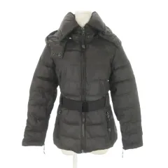 ベルシュカ Bershka Bsk outerwear 中綿ジャケット 上着 M 黒 ブラック フード付き 長袖 ベルト付き /MN32 ■ECB006のサムネイル
