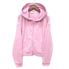 キス ニューヨークシティ KITH NYC 2025SS パイル クロップド フーディ パーカー ジップアップ ロゴ ピンク XS 25070061002610のサムネイル
