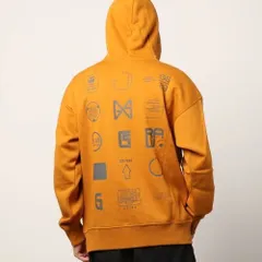 G-STAR RAW Hoodie ジースターロウ スウェット パーカー プルオーバー グラフィック プリント オレンジ系 メンズのサムネイル