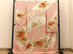 振袖 正絹 花柄 刺繍 暈し セミアンティーク RT4 - メルカリ