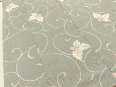 平和屋着物■上質な紬　桐唐草文　正絹　逸品　未使用　BAAX6701hjのサムネイル