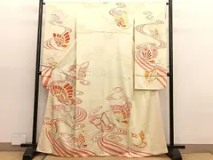 平和屋着物■豪華振袖　駒刺繍　流水舞蝶文　金彩　正絹　逸品　未使用　BAAX7131hvのサムネイル