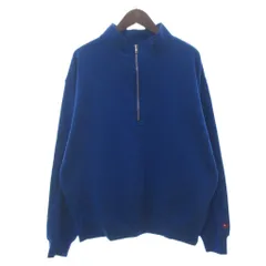 ヘルスニット healthknit ハーフジップ スウェット トレーナー 裏起毛 ブルー XLのサムネイル
