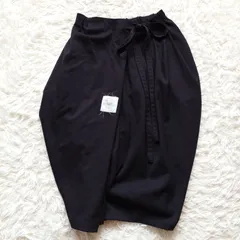 ​【美品】rovtski ロフトスキー 変形 ラップデザイン バルーンパンツ風 スカートパンツ サルエル フリーサイズ ブラック 黒のサムネイル