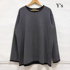 ワイズフォーメン クルーネック 長袖 細ボーダー Tシャツ ロンT カットソー Yohji Yamamoto ヨウジヤマモト メンズ - ISItems【USED】【古着】【中古】50162270のサムネイル