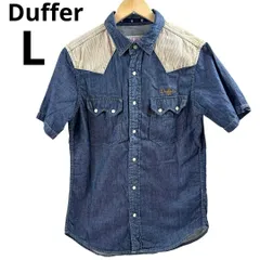 Duffers シャツ デニム コットン コーデュロイ 刺繍 半袖 日本製のサムネイル