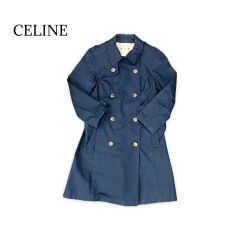 大特価ヴィンテージ CELINE セリーヌ 紺ブレ ダブルジャケット 金