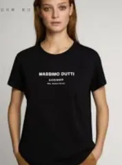 新品) マッシモ ドゥッティ Tシャツ M (44-66サイズ) ブラックのサムネイル