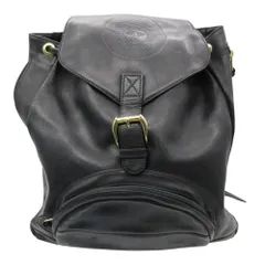 Gianni Versace ジャンニ・ヴェルサーチ リュック・デイパック メデューサ エンボス加工 ロゴ バックパック 巾着 レザー 鞄 カバン ブラック レディース 【中古】のサムネイル