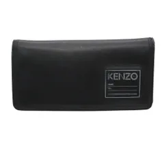 KENZO ケンゾー 長財布 二つ折り レザー ウォレット 本革 ロゴ 財布 ブラック メンズ 【中古】のサムネイル